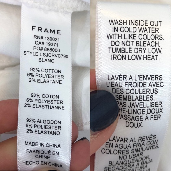 Frame Le Skinny De Jeanne Crop White Sz 30 - Picture 12 of 14